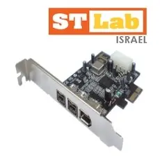 STLab F-301 - PCI-E IEEE1394a+b COMBO Card