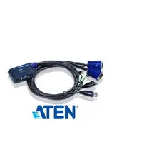 ATEN CS62US - 2-Port USB VGA/Audio Cable KVM Switch (0.9m) 
