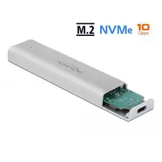 DeLOCK 42634 - SSD Enclosure, Silver, M.2