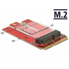 Delock 63909 - Adapter Mini PCIe > M.2 Key E slot