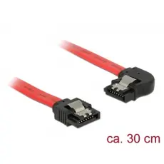 DeLOCK 83963 - SATA Cable, 0.3m, SATA 7-pin, Black, Red