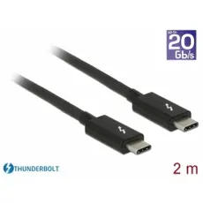 Delock D84847 - Thunderbolt™ 3 (20 Gb/s), USB-C™ Cable Male > Male Passive, 2m, 3A, Black