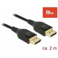 Delock D85660 - DisplayPort Cable, 8K, 60Hz, 2m, DP