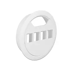 Delock 86282 - Keystone Mounting, 4 Port in-desk, 80mm, White