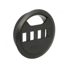 Delock 86283 - Keystone Mounting, 4 Port in-desk, 80mm, Black