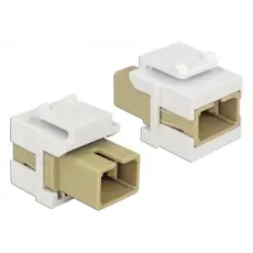 Delock 86331 - Keystone Module, SC Simplex female to SC Simplex female, Beige/White