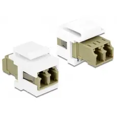 Delock 86348 - Keystone Module, ST Simplex female > ST Simplex female, White