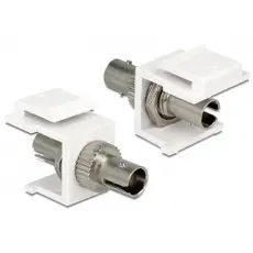 Delock 86348 - Keystone Module, ST Simplex female > ST Simplex female, White