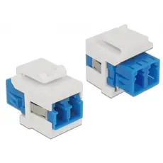 Delock 86357 - Keystone Module LC Duplex female to LC Duplex female, Blue/White