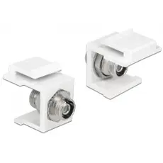 Delock 86372 - Keystone Module FC Simplex female > female, White