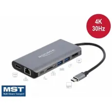 Delock D87731 - USB Type-C™ Docking Station 4K, HDMI/DP/USB 3.0/SD/LAN/PD 3.0