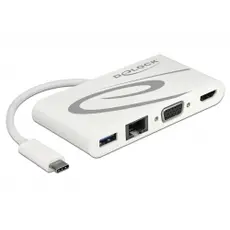 Delock D87731 - USB Type-C™ 3.1 Docking Station, HDMI, 4K, 30Hz, VGA+LAN+USB PD
