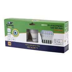 חמש נורות 12W A60 SAFETY אור חם