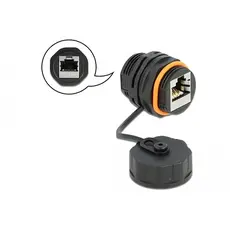 Delock CA-D86694 Cable Connector RJ45 to RJ45, 6A, With Protective Cap, Waterproof