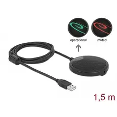 Delock D20672 - USB Condenser Microphone for Conferences, Omnidirectional