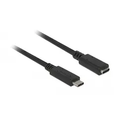 Delock 476822 - Extension Cable, SuperSpeed USB (USB 3.1 Gen 1) USB Type-C™ Male > Female 3 A, 1.5m, Black