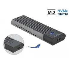 Delock 42638 - USB Type-C™,  Combo Enclosure for M.2, NVMe, PCIe or SATA SSD