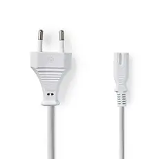 Nedis PCGP11040WT20 - Power Cable,  C7 Coupler, 2m, White
