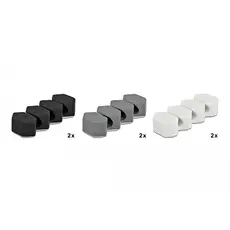 Delock 18329 - Cable Holder with 3 Feed-Throughs Honeycomb Set, 6 pieces