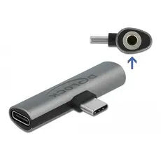 Delock D64113 - Audio Adapter USB Type-C™ to Stereo Jack female and USB Type-C™ PD grey