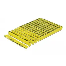Delock 18303 - Cable Marker Clips, A-Z, Yellow, 260 pieces