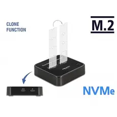 תחנת עגינה USB-C 3.2 ל- 2 דיסקים M.2 NVMe עם פונקציית שכפול