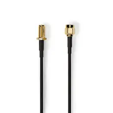 Nedis CSGP02210BK30 - Antenna Cable, 3m, RP-SMA, Coaxial, Black