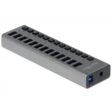 DeLOCK 63977 - Interface Hub, USB 3.2 Gen 1 (3.1 Gen 1) Type-B, 5000Mbit/s, Grey