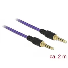 Delock D85599 - Stereo Jack Cable, 3.5mm, 2m, Purple