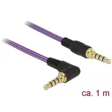 DeLOCK 85611 - Audio Cable, 1m, 3.5mm, Purple