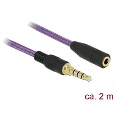 DeLOCK 85624 - Audio Cable, 2m, 3.5mm, Black, Violet