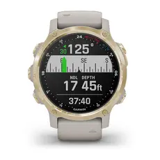 שעון ספורט חכם ומחשב צלילה Descent Mk2s, Light Gold / Light Sand