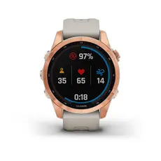 Garmin Fenix 7s - Smart Sports Watch, Rose Gold/Light Sand Band