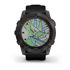 שעון ספורט חכם fenix 7X Sapphire Solar Titanium, Carbon Gray DLC Titanium