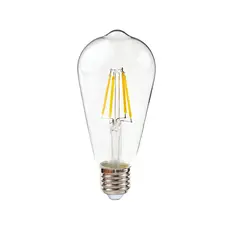פילמנט לדימור 8W ST64 שקוף-אור צהוב