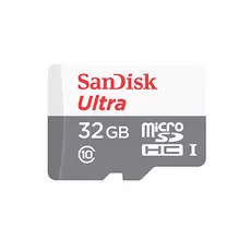 כרטיס זיכרון ללא מתאם SanDisk Ultra MicroSDHC דגם SDSQUNR-032G-GN6MN בנפח 32GB