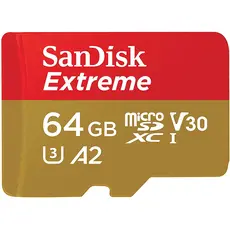 כרטיס זיכרון SanDisk Extreme 64GB עם מתאם