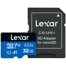 Lexar 633x - 32GB Memory Card, MicroSDHC, UHS-I, Class10