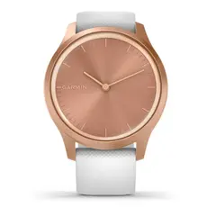 Garmin Vivomove Luxe - Smart Watch, Rose Gold-White, Silicone