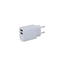 מטען קיר כפול USB 2.4A- לבן