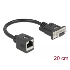 Delock 64122 - Serial RS-232/422/485 Adapter, DB9 female to RJ45 jack, 20cm