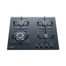 Hyundai HAS-604GA3CB - Gas Stove, 4-flames, Glass