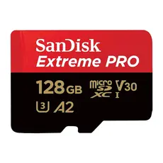 SanDisk Extreme PRO - 128GB Memory Card, MicroSDXC, UHS-I, Class 10 – כרטיס זיכרון סנדיסק