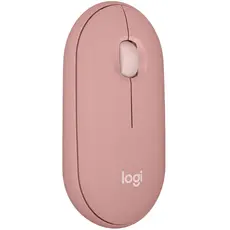 Logitech Pebble 2 M350s - Mouse, Ambidextrous, RF Wireless + Bluetooth, Optical, 4000DPI, Pink