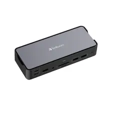 Verbatim CDS-15 - Wired Dock Station, USB 3.2 Gen 1 (3.1 Gen 1), Type-C, Black, Grey