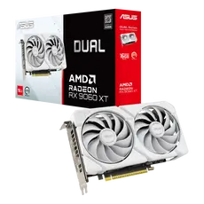 ASUS 90YV0LG3-M0NA00 Video Card - 16 GB GDDR6, PCI Express 5.0, AMD Radeon RX 9060 XT, 128 bit, White, 1YR