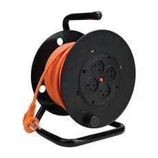 Semicom XS-XP1E - Extension Cord Reel, 25 meters, 4 sockets