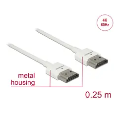 Delock 85120 - High Speed HDMI with Ethernet Cable, 0.25 m