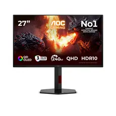 AOC Q27G4ZDR Gaming Monitor - 26.5", QHD, QD-OLED, 240Hz, Black, 3YR