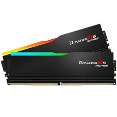 G.Skill Ripjaws M5 Neo RGB Memory Module - 64GB (2x32GB), DDR5, 6000, CL28, Black, מהירות הזיכרון: 6000 MT/s, זמן איחזור CAS: 28, צבע המוצר: Black